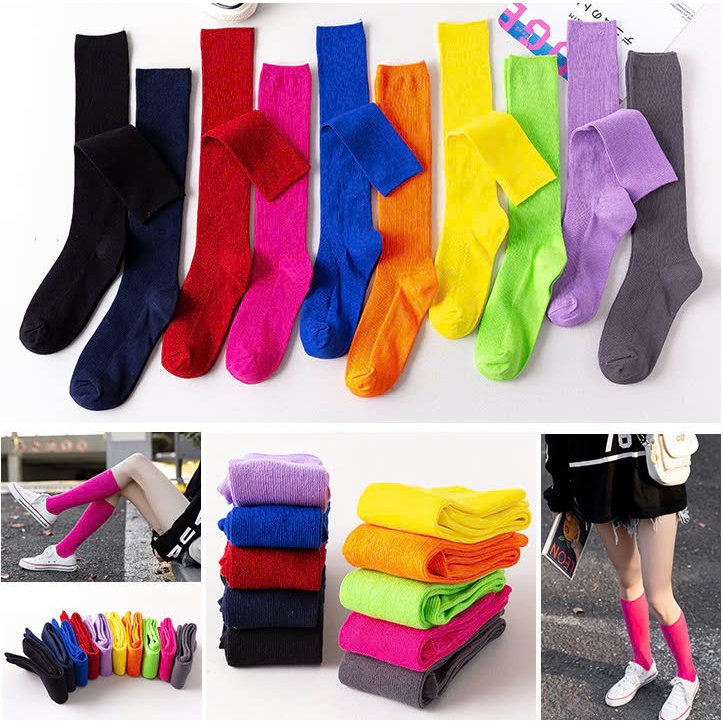 Vớ Tất nữ siêu cao cổ 11 màu phong cách dễ thương và xinh xắn