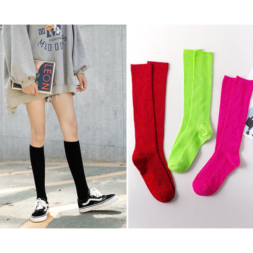 Vớ Tất nữ siêu cao cổ 11 màu phong cách dễ thương và xinh xắn