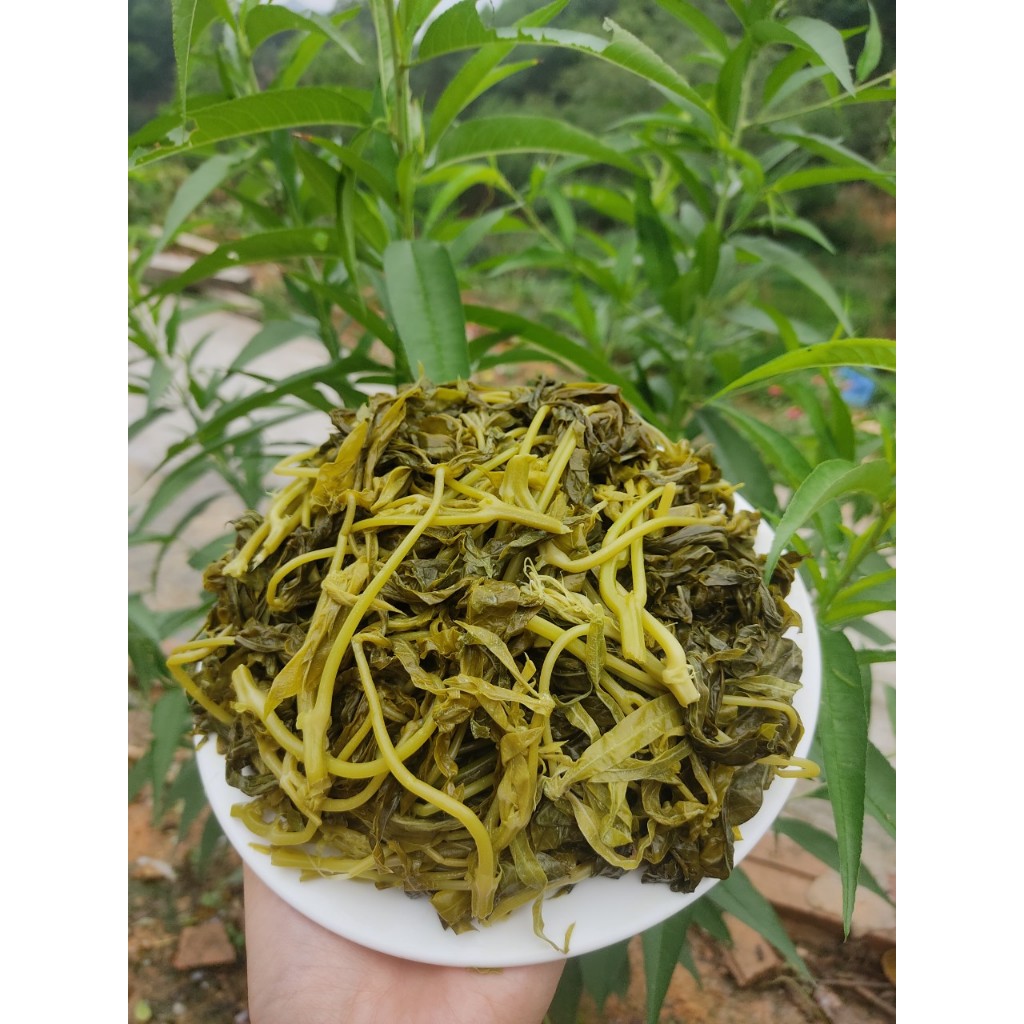 Rau sắn muối chua Bà Canh - Phú Thọ, đóng túi, nặng 1kg rau, cả túi gồm ...