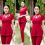 TH39- SÉT ĐỒ BỘ THUN XỐP, ÁO CỔ TÀU , QUẦN DÀI ỐNG ÔM