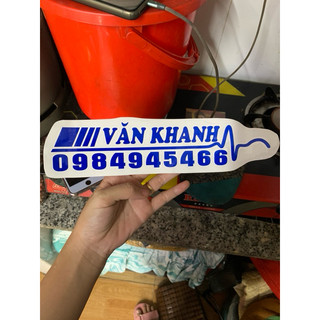 tên chữ dán xe xin đậu nhờ, sdt
