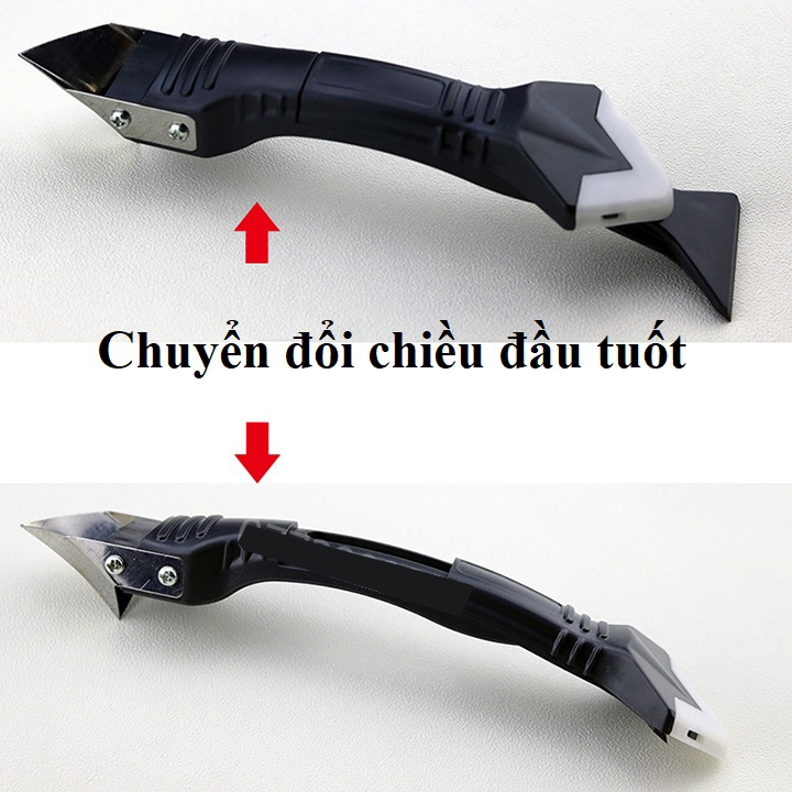 Bộ dụng cụ miết keo silicon kèm 5 đầu miết , có luôn 2 đầu cạo keo siêu tiện dụng