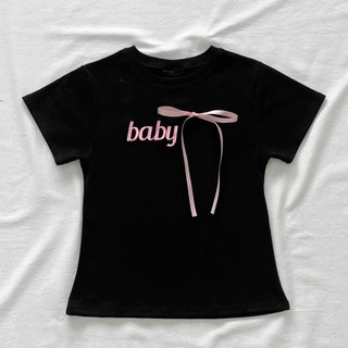 Áo thun xinh in chữ BABY LOVE cho nữ form rộng chất cotton mỏng nhẹ mát mặc đi dạo phố LACLAC