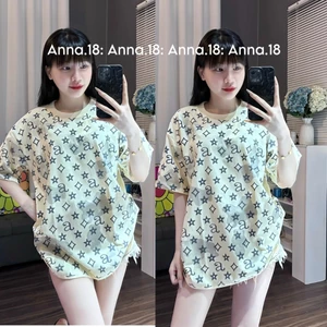 ÁO THUN COTTON 2 CHIỀU ĐỊNH LƯỢNG 230 GSM FREESIZE <70KG IN FULL ( a ) top cổ tròn