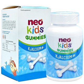 [MUA 1 TẶNG 1 QUÀ] Canxi Vị Sữa Chua Neo Kids Gummies Tăng Chiều Cao Cho Bé (Lọ 60 Viên)