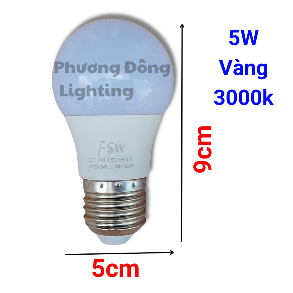 Bộ 10 bóng LED BULB Kín Nước Ngoài Trời - Trắng/Vàng - LOẠI TỐT