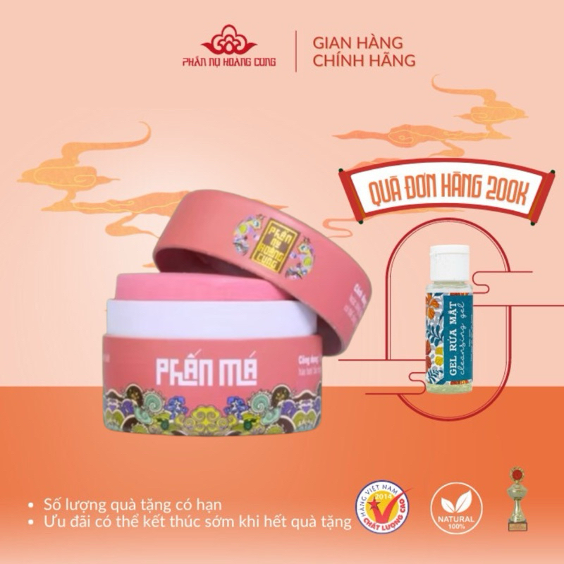 Ảnh Phấn Má Phấn Nụ Hoàng Cung màu hồng/ màu cam 25g 1
