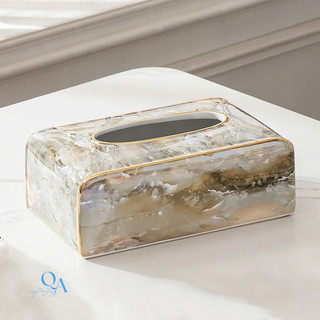 Hộp Đựng Khăn Giấy Gốm Sứ Vân Đá Phong Cách Hiện Đại | Hộp Đựng Giấy Chất Liệu Sứ Vân Đá Cao Cấp