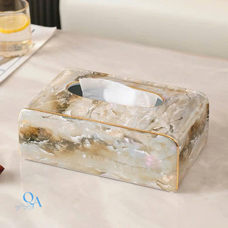 Hộp Đựng Khăn Giấy Gốm Sứ Vân Đá Phong Cách Hiện Đại | Hộp Đựng Giấy Chất Liệu Sứ Vân Đá Cao Cấp