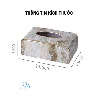 Hộp Đựng Khăn Giấy Gốm Sứ Vân Đá Phong Cách Hiện Đại | Hộp Đựng Giấy Chất Liệu Sứ Vân Đá Cao Cấp