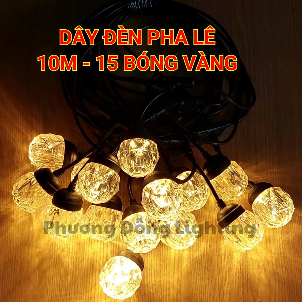 Dây đèn LED KÍN NƯỚC Trang trí ngoài trời 5m - 10 bóng /10m - 15 bóng KIỂU TRỤ - BI BỌT