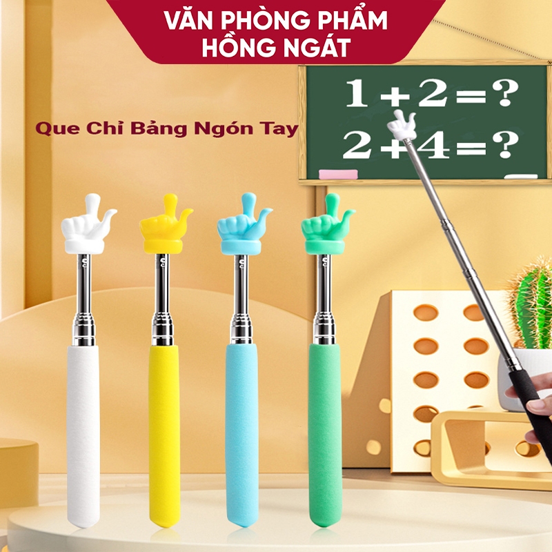 Que chỉ bảng cho giáo viên hình ngón tay, giáo cụ dạy học tiếng anh đồ dùng học tập có thể thu gọn và kéo dài GC48