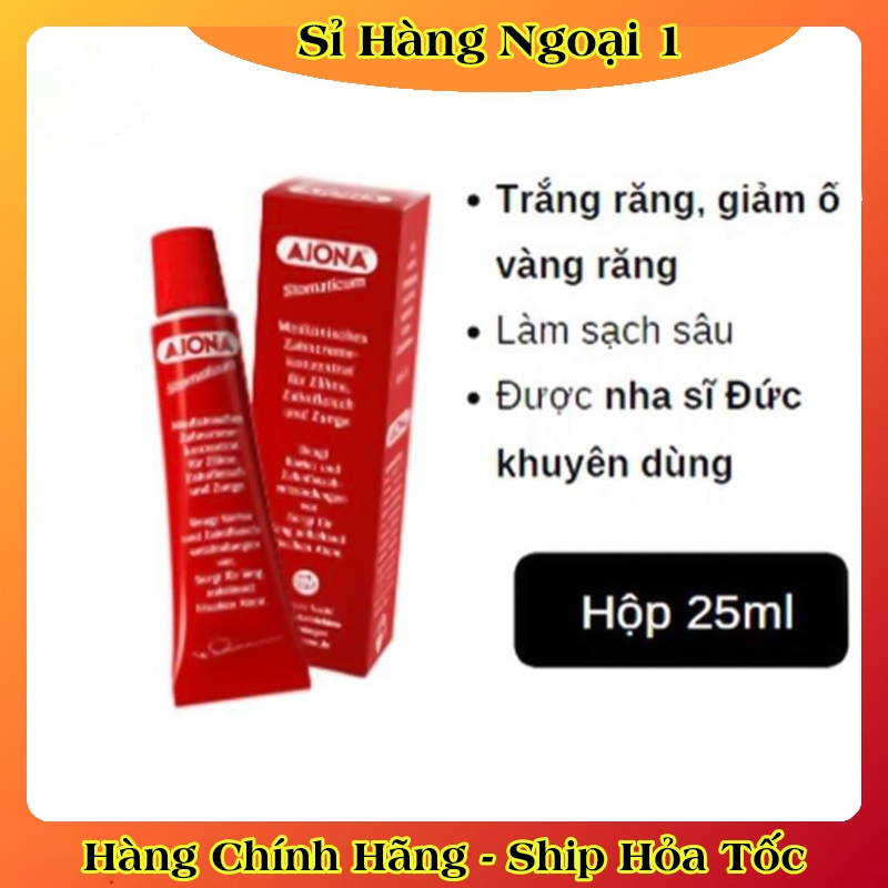 [DATE MỚI] KEM ĐÁNH RĂNG AJONA TUÝP 25ML LOẠI BỎ CAO RĂNG CỦA ĐỨC