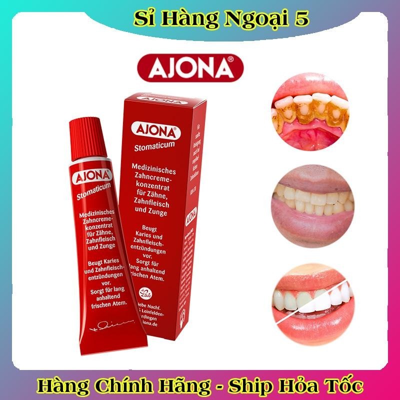 [DATE MỚI] KEM ĐÁNH RĂNG AJONA TUÝP 25ML LOẠI BỎ CAO RĂNG CỦA ĐỨC