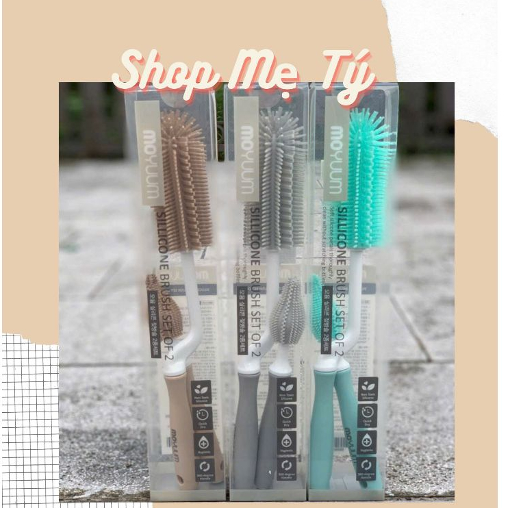 Set cọ rửa bình và núm ti Silicon Moyuum Hàn Quốc | Shopee Việt Nam