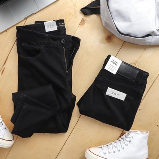 Quần jean nam đen trơn rách ZARA  cao cấp hàng chất lượng chuẩn from slimfit đẹp như hình