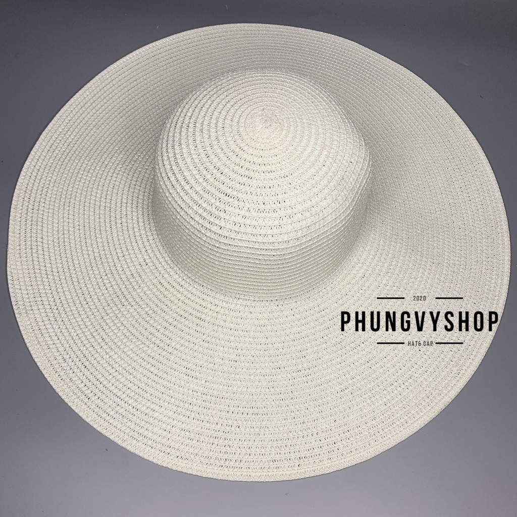 (SALE) Mũ cói cực hot đi biển che nắng mùa xuân hè phungvyshop- Nón VÀNH TO TRƠN TRON