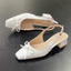 Giày guốc đế vuông 3 phân kiểu dáng slingback Anmodels thời trang phối nơ nhí-Min3004XMNC