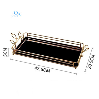 Khay Đựng Đồ Decor |Khay Vương Miện The Queen Decor Mặt Kính Pha Lê Cao Cấp |Khay Đựng Đồ Trang Điểm