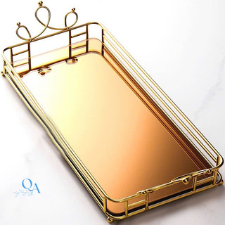 Khay Đựng Đồ Decor |Khay Vương Miện The Queen Decor Mặt Kính Pha Lê Cao Cấp |Khay Đựng Đồ Trang Điểm