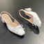 Giày guốc đế vuông 3 phân kiểu dáng slingback Anmodels thời trang phối nơ nhí-Min3004XMNC