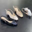 Giày guốc đế vuông 3 phân kiểu dáng slingback Anmodels thời trang phối nơ nhí-Min3004XMNC