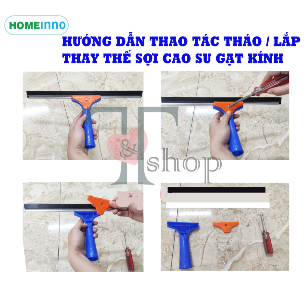 [KHÔNG ĐẦU GẠT] Combo 2 Miếng Cao Su THAY THẾ Đầu Gạt Kính Homeinno Kích Thước 35cm