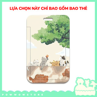 [Sẵn VN] Bao Đựng Thẻ Nhân Viên Dọc Nhựa ABS Phong Cách Nhân Vật Hoạt Hình Mèo Nhà Cat House Paint