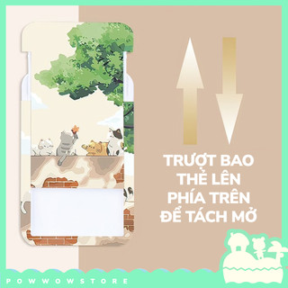 [Sẵn VN] Bao Đựng Thẻ Nhân Viên Dọc Nhựa ABS Phong Cách Nhân Vật Hoạt Hình Mèo Nhà Cat House Paint