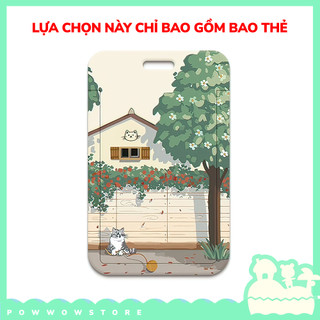[Sẵn VN] Bao Đựng Thẻ Nhân Viên Dọc Nhựa ABS Phong Cách Nhân Vật Hoạt Hình Mèo Nhà Cat House Paint