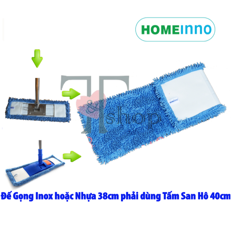 Tổng Hợp Tấm Lau Nhà San Hô Thay Thế Kiểu Cài Homeinno KT 40/45/60/80/90cm (KHÔNG CÂY LAU)