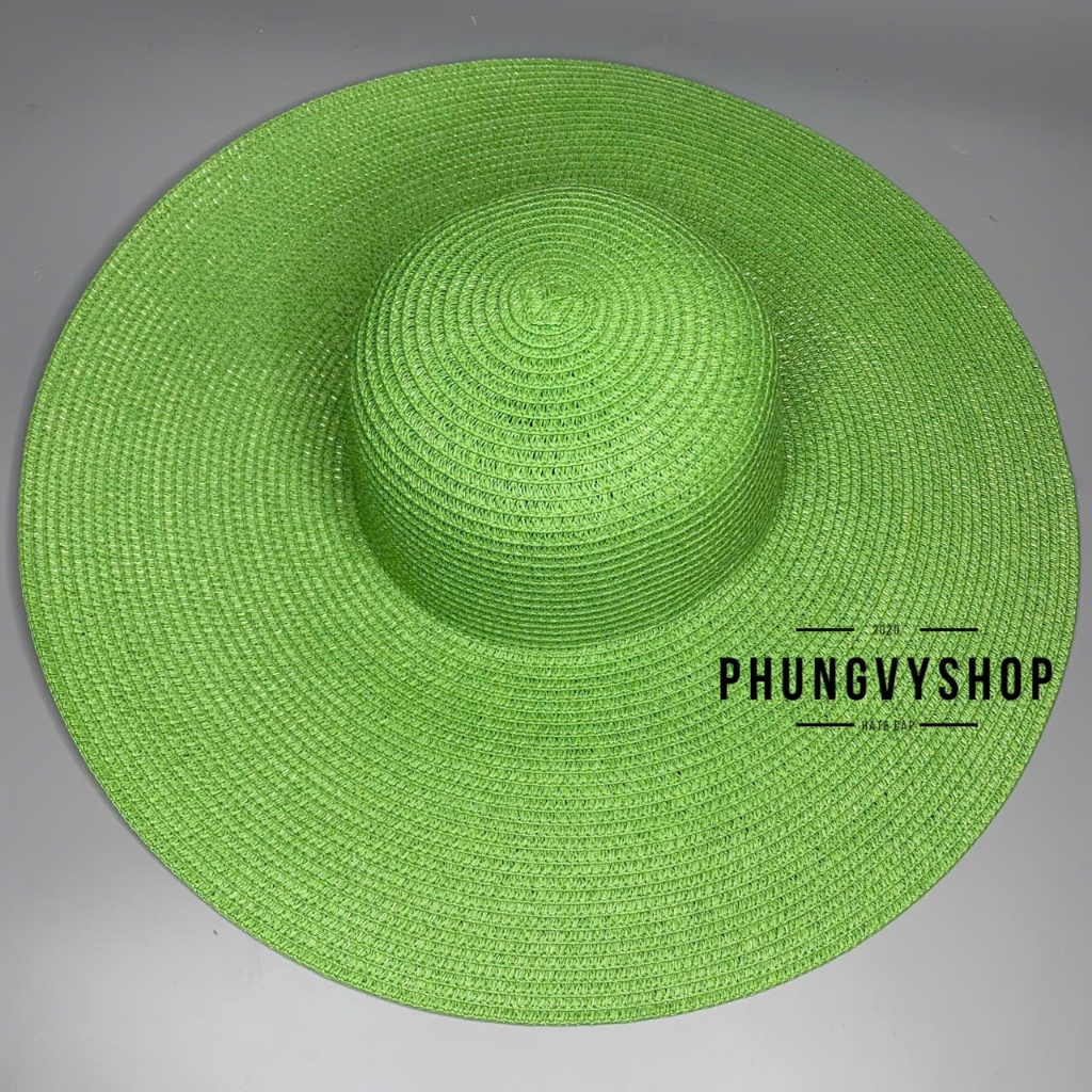 (SALE) Mũ cói cực hot đi biển che nắng mùa xuân hè phungvyshop- Nón VÀNH TO TRƠN TRON