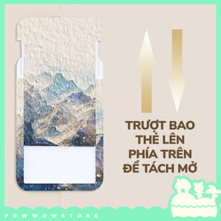 [Sẵn VN] Bao Đựng Thẻ Nhân Viên Dọc Nhựa ABS Phong Cách Hình Núi Mountain Abstract Thú Vị