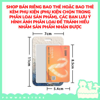 [Sẵn VN] Bao Đựng Thẻ Nhân Viên Dọc Nhựa ABS Phong Cách Hình Núi Mountain Abstract Thú Vị