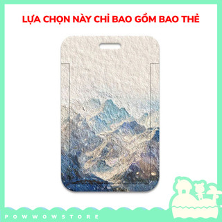 [Sẵn VN] Bao Đựng Thẻ Nhân Viên Dọc Nhựa ABS Phong Cách Hình Núi Mountain Abstract Thú Vị