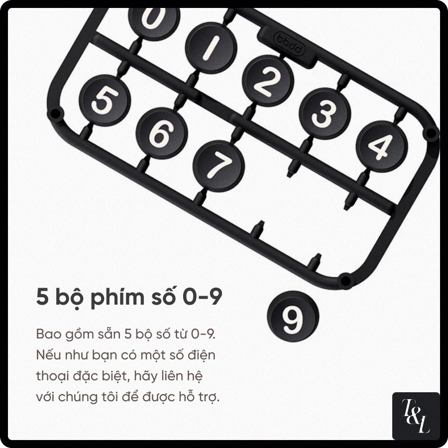 Bảng Số Điện Thoại Trên Ô Tô Cao Cấp THE KEYBOARDMAN – Phong Cách Retro, Cổ Điển, Cực Chất