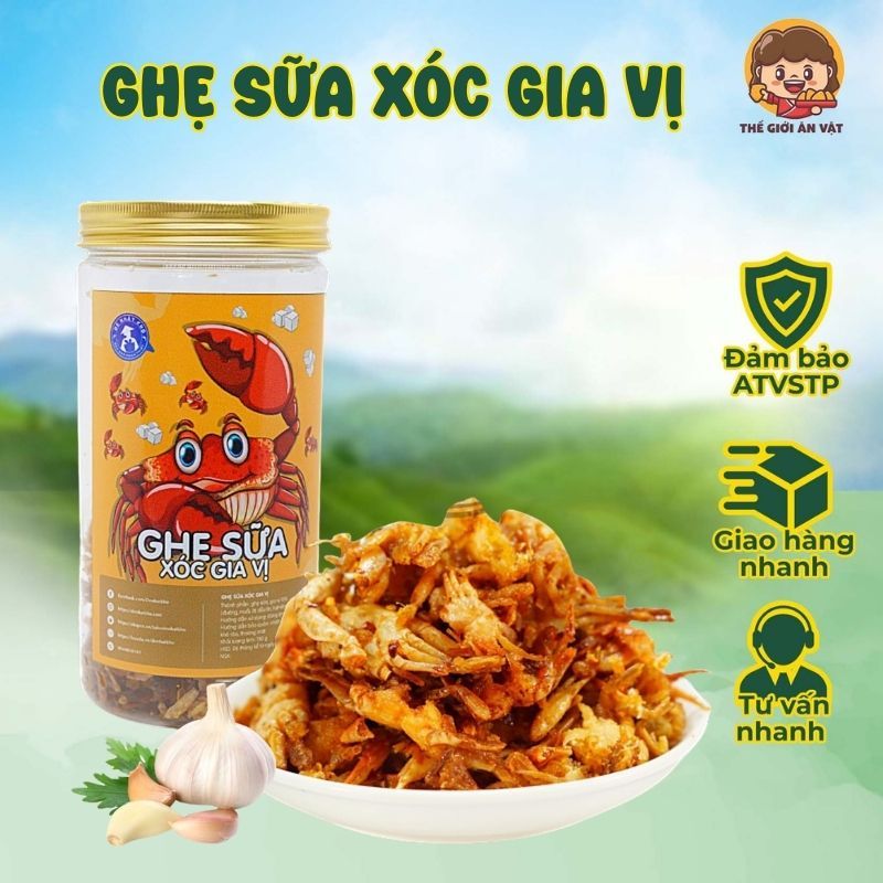 Ghẹ sữa rim gia vị giòn rụm thơm ngon đậm đà siêu hấp dẫn ăn vặt đệ ...