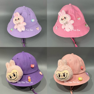 [ 2-5 TUỔI ] MŨ TAI BÈO LABUBU CUTE CHO TRẺ EM - NÓN VÀNH LABUBU CHO BÉ GÁI ĐI CHƠI, ĐI HỌC