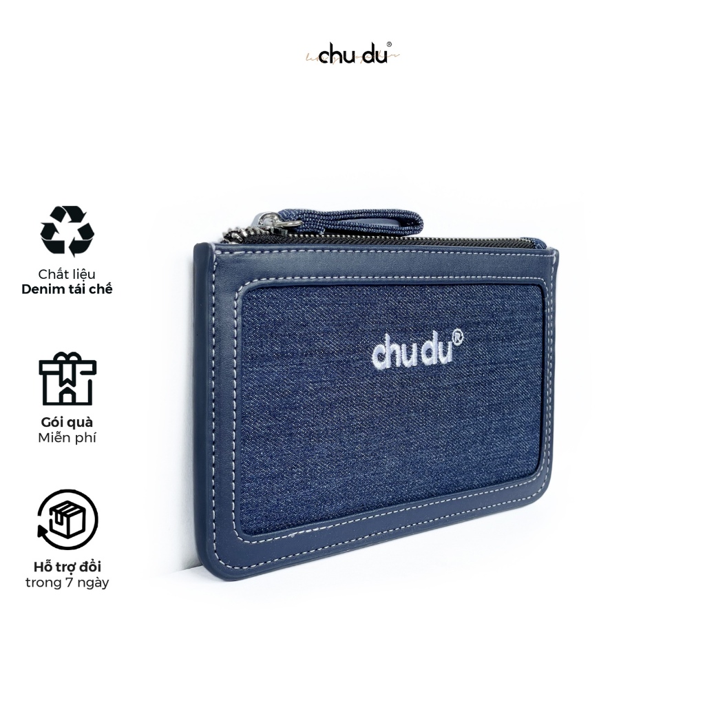 Ví Cầm Tay Recycled Flight Denim Thời Trang Nam Nữ Chu Du