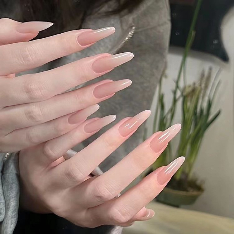 Nailbox nail thiết kế mẫu thạch đục trơn nhẹ nhàng (ib để được hỗ trợ đo size tay )
