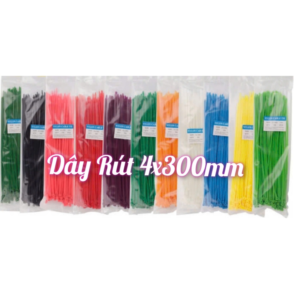 Dây Rút, Dây Thít Nhựa Màu 4x300mm | Shopee Việt Nam