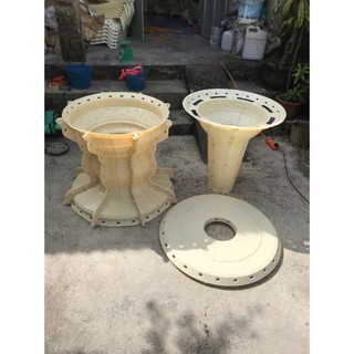 Khuôn bàn uống nước, chân đôn ang tròn, chậu tròn 1,1m - 1,2m, chất liệu nhựa abs