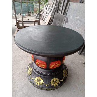 Khuôn bàn uống nước, chân đôn ang tròn, chậu tròn 1,1m - 1,2m, chất liệu nhựa abs