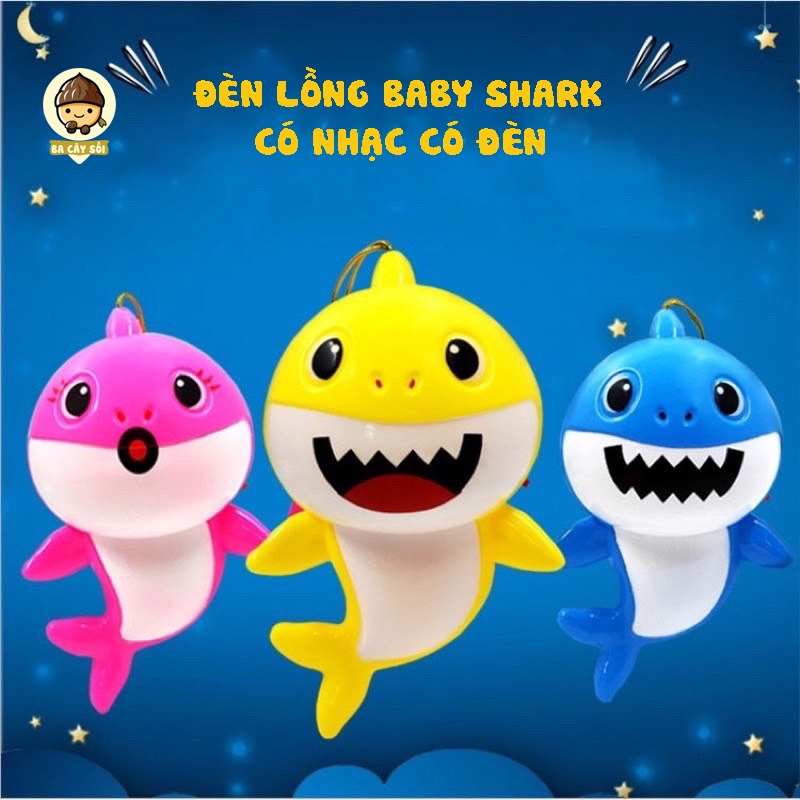Đồ Chơi Đèn Lồng Trung Thu Cá Mập - Có Nhạc Đèn Phát Sáng, Đáng Yêu Cho Bé