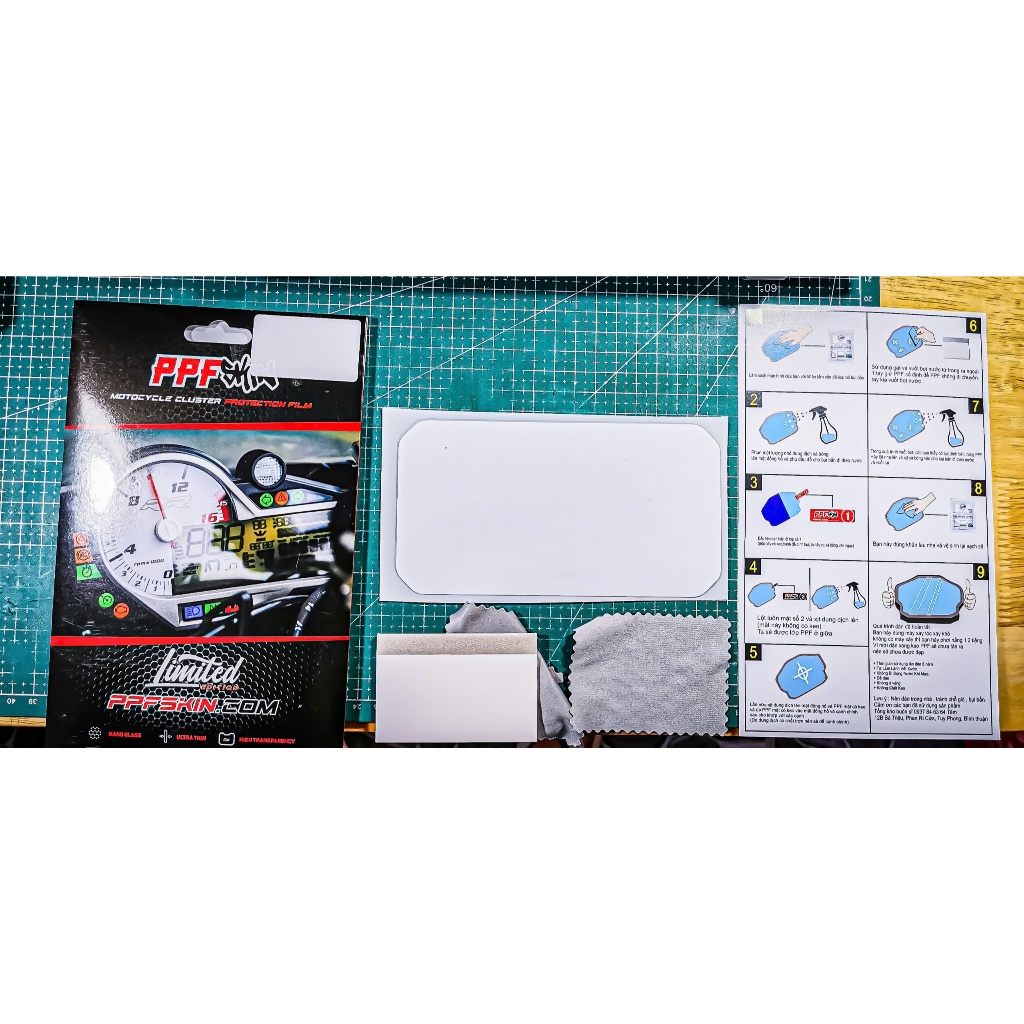 PPF CFMOTO 450MT ... UPPF dán bảo vệ mặt đồng hồ xe , xước tự phục hồi vết xước dâm