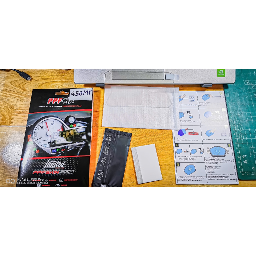 PPF CFMOTO 450MT ... UPPF dán bảo vệ mặt đồng hồ xe , xước tự phục hồi vết xước dâm