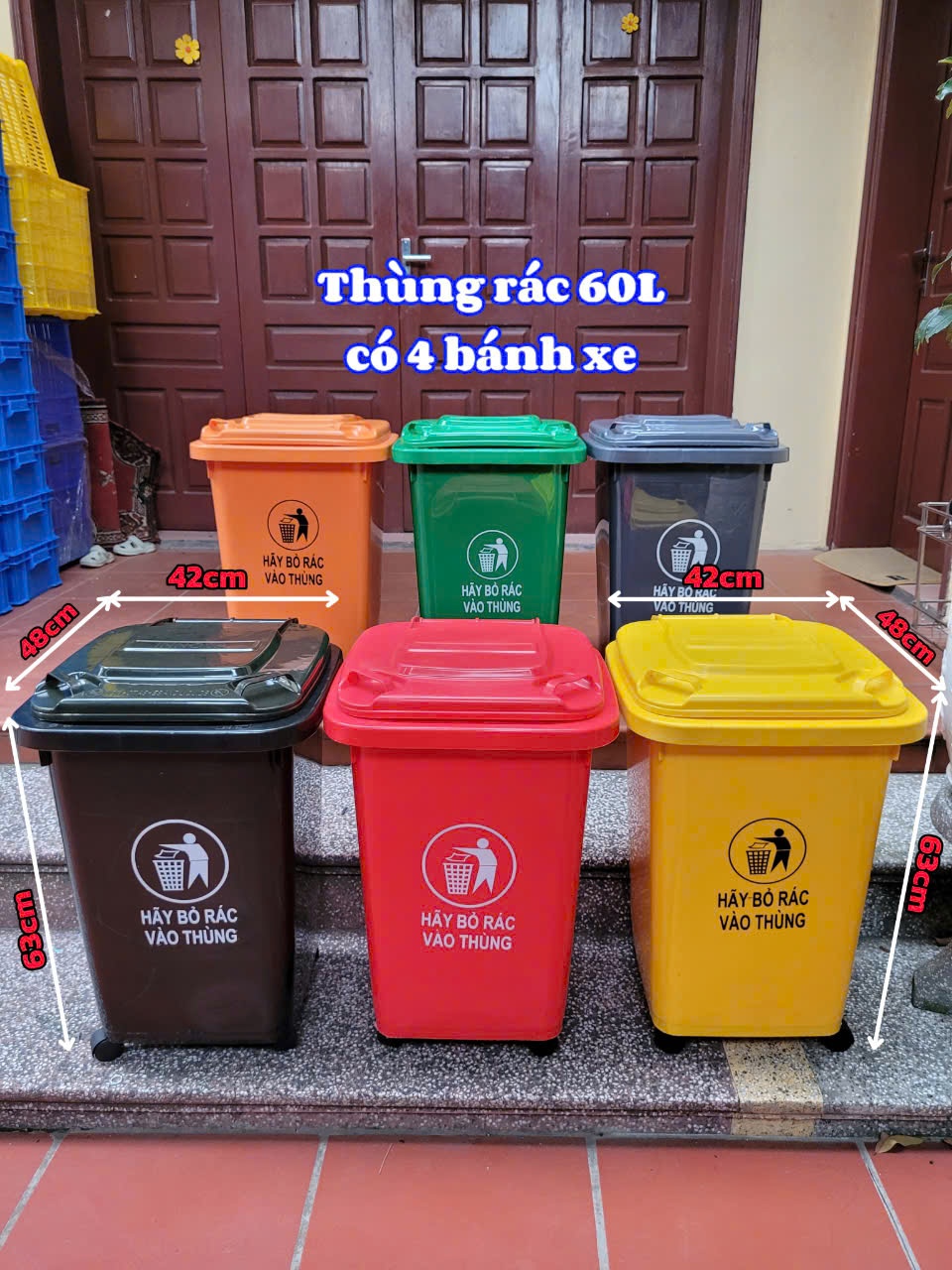 Thùng đựng rác nhựa, sọt rác nhựa 30L , 40L và 60L cho gia đình đạp ...