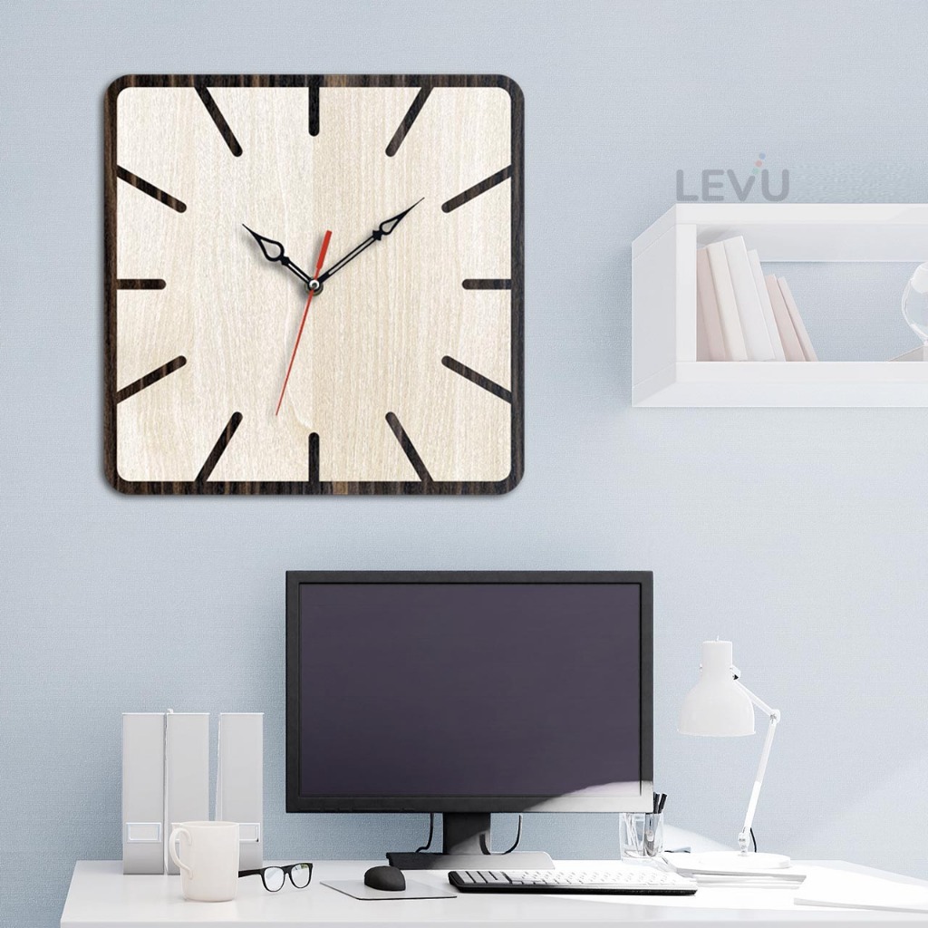 Đồng Hồ Treo Tường hình vuông đơn giản phong cách thời thượng