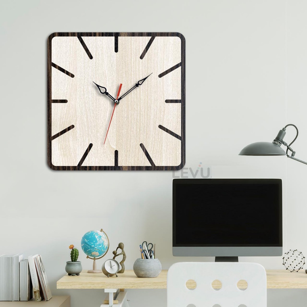 Đồng Hồ Treo Tường hình vuông đơn giản phong cách thời thượng