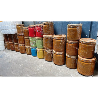 Hủ/Khạp Gốm Đựng Gạo/Lúa Có Nắp Từ 1Kg Đến 25Kg Nhiều Màu Xinh - Dùng Muối Dưa Cà - Gốm Men Đẹp Dày